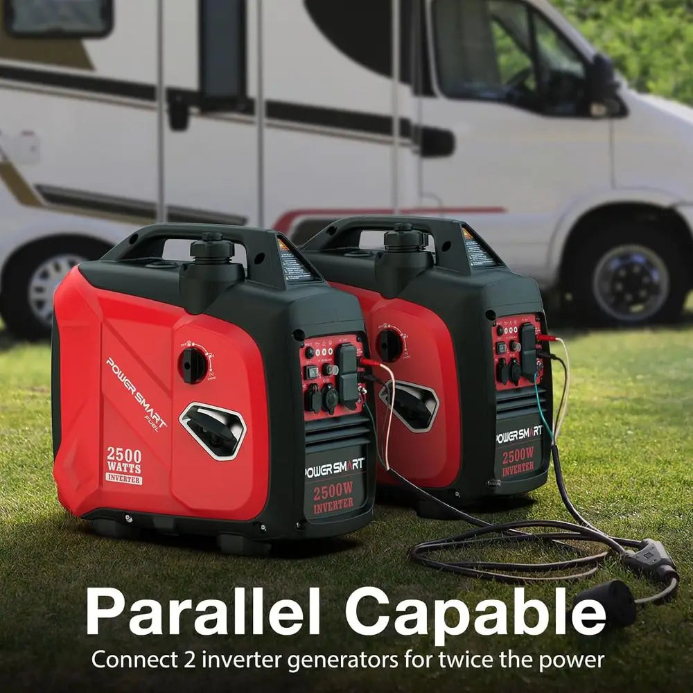 2500 Watt Portable Inverter Generator, 79.8cc Gas Powered Engine with 5.5H Long Runtime, Ultra Quiet Small Generator or Camping,
